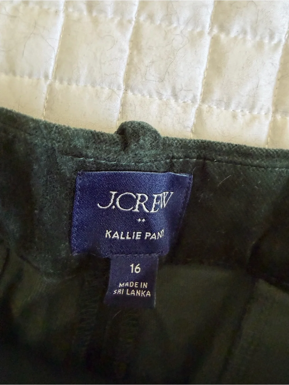 J. Crew Forest Green Straight-Leg Trousers